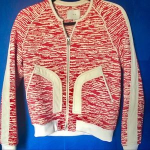 Red and Off-White Iro Bomber Jacket